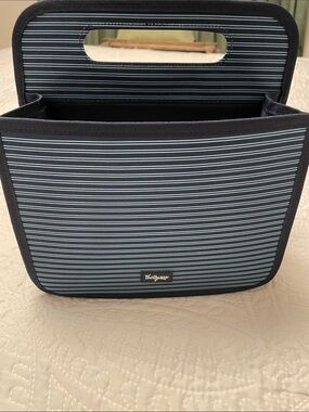 Thirty-one GIFTS Striped Organizer Tote with Four Side Slip Pockets Like New